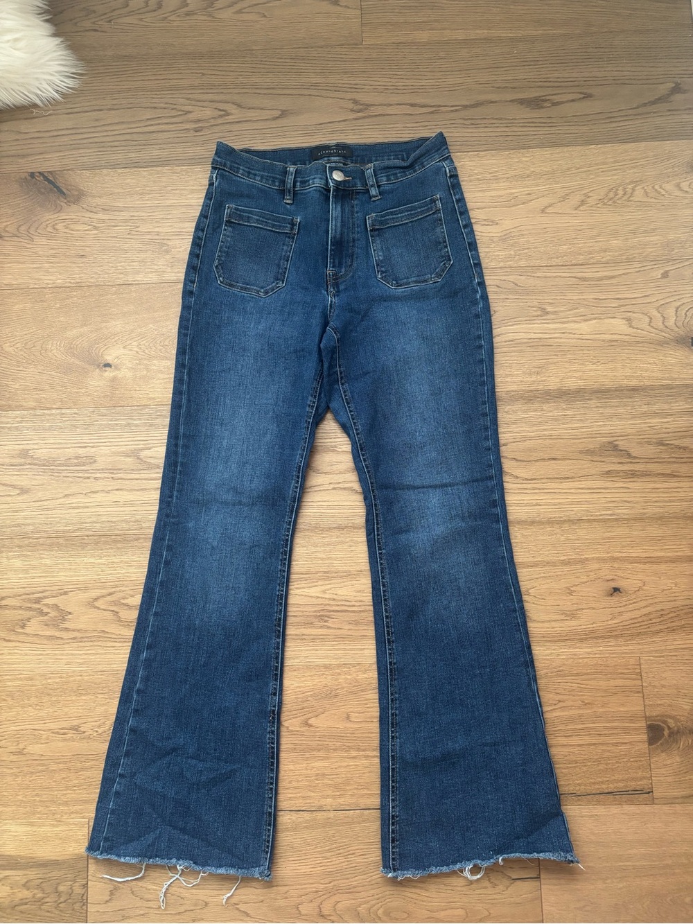 Aéropostale Women's Dark Blue High-Rise Flare Jeans